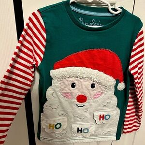 Mini Boden Santa Christmas Shirt